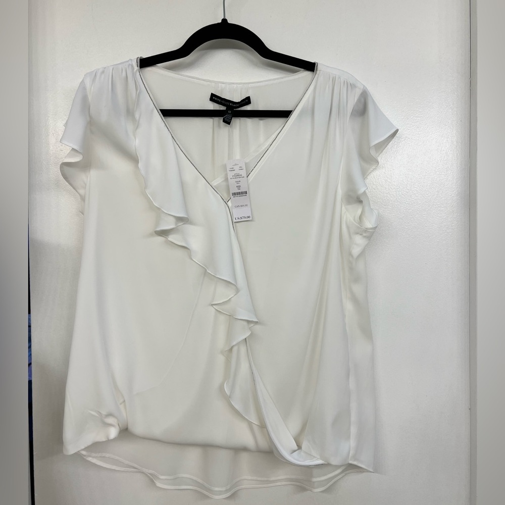 WHBM gorgeous white blouse!